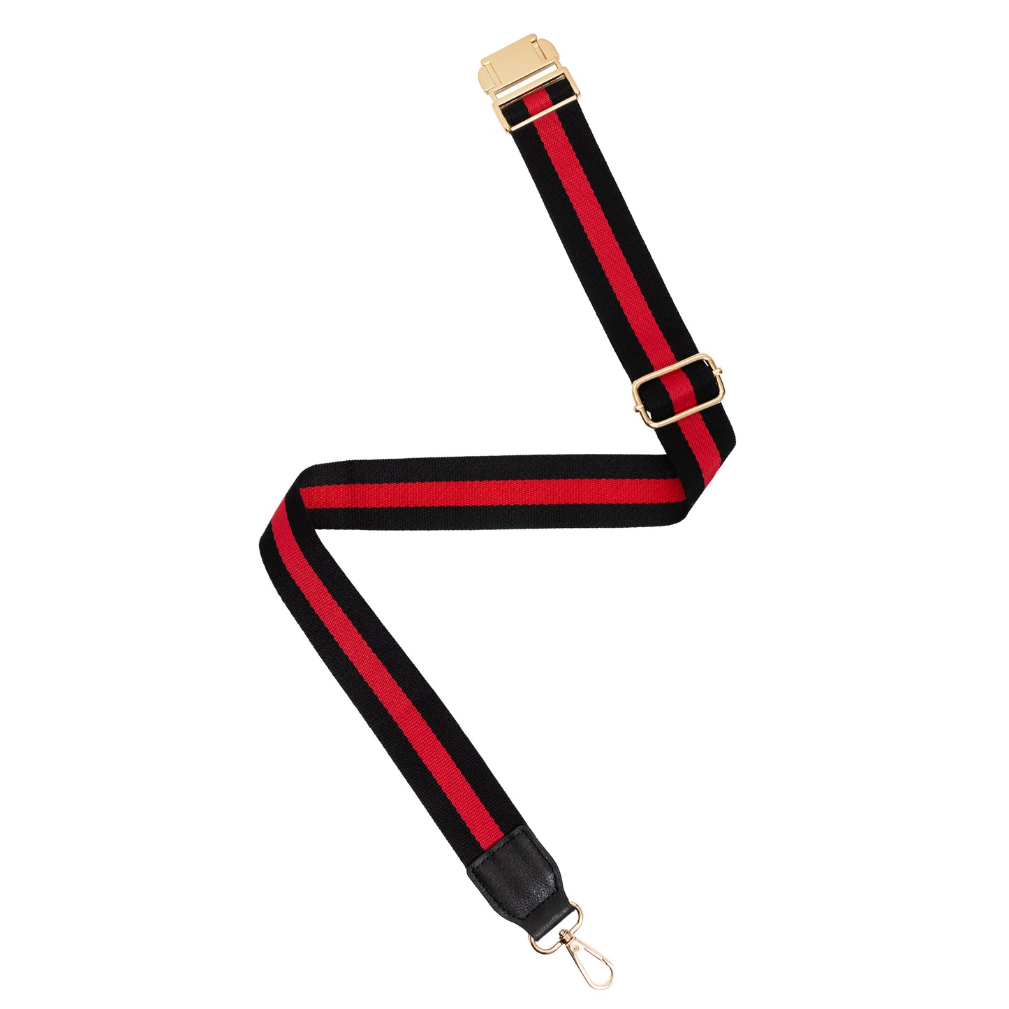 Crossbody Strap-Red/Black 3 Stripe