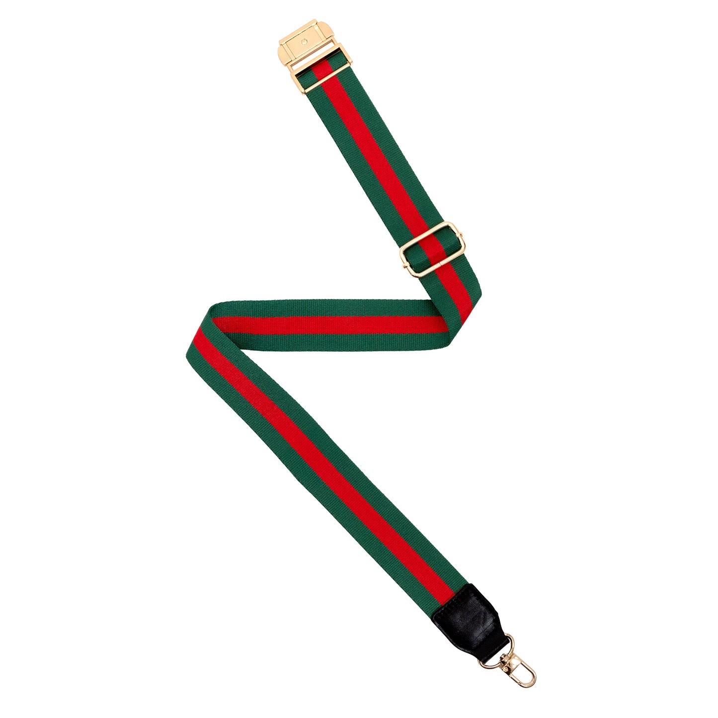 Crossbody Strap-Red/Green 3 Stripe