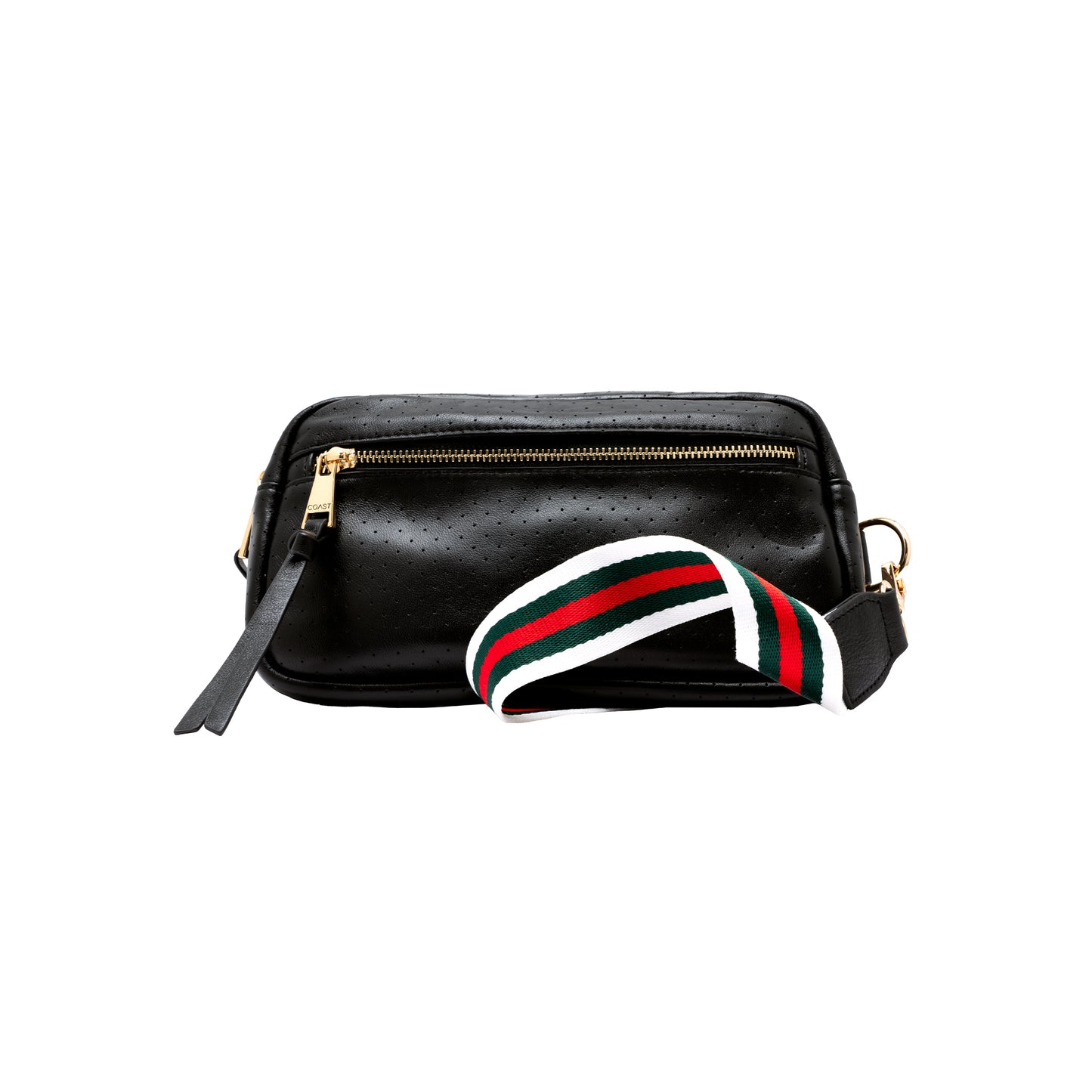 Crossbody Strap-Red/Green/White 5 Stripe